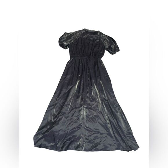 🔥 Samant Chauhan X Anthropologie metallic slate Utility zip up Shirt midi dress - Picture 5 of 9